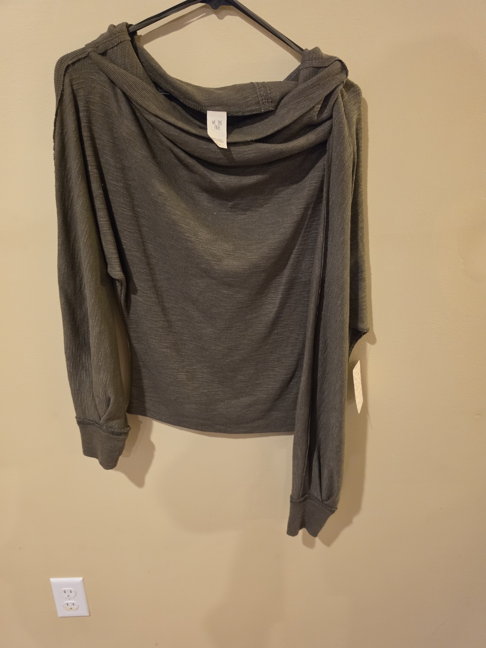 Free People Women’s Oversized Off-Shoulder Sweater - Green